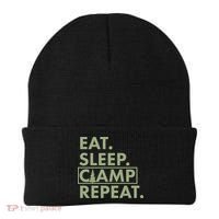 Eat Sleep Camp Repeat Camping Fan Beanie thumb 0