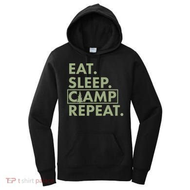 Eat Sleep Camp Repeat Camping Fan Women's Hoodie