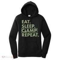 Eat Sleep Camp Repeat Camping Fan Women's Hoodie thumb 0