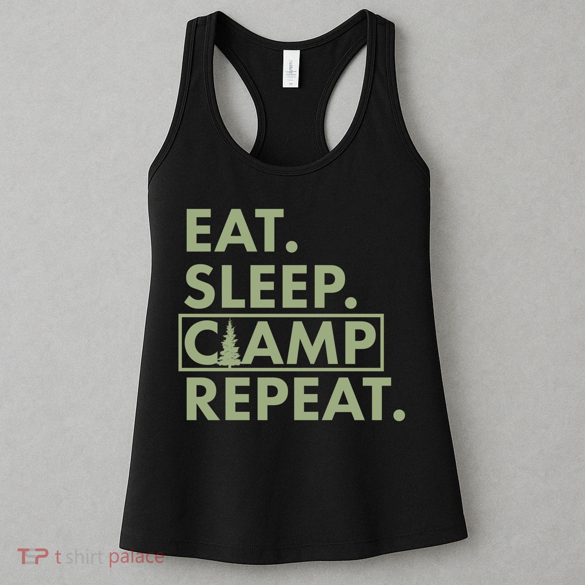 Eat Sleep Camp Repeat Camping Fan Women's Tank Top