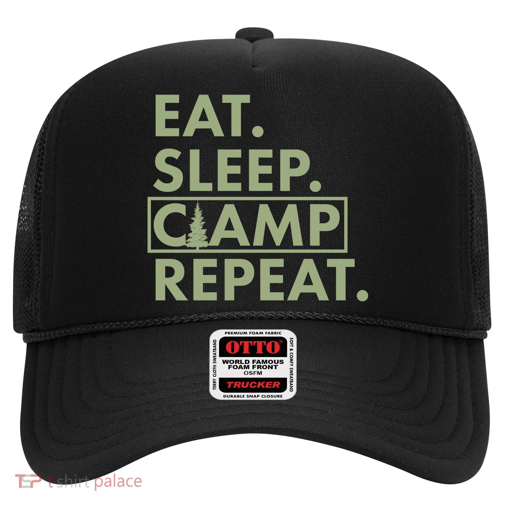Eat Sleep Camp Repeat Camping Fan Hat