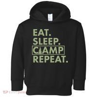 Eat Sleep Camp Repeat Camping Fan Toddler Hoodie thumb 0