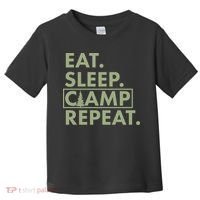 Eat Sleep Camp Repeat Camping Fan Toddler T-Shirt thumb 0