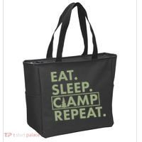 Eat Sleep Camp Repeat Camping Fan Tote Bag thumb 2