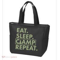 Eat Sleep Camp Repeat Camping Fan Tote Bag thumb 3