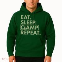 Eat Sleep Camp Repeat Camping Fan Hoodie thumb 2