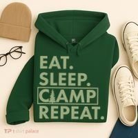 Eat Sleep Camp Repeat Camping Fan Hoodie thumb 4