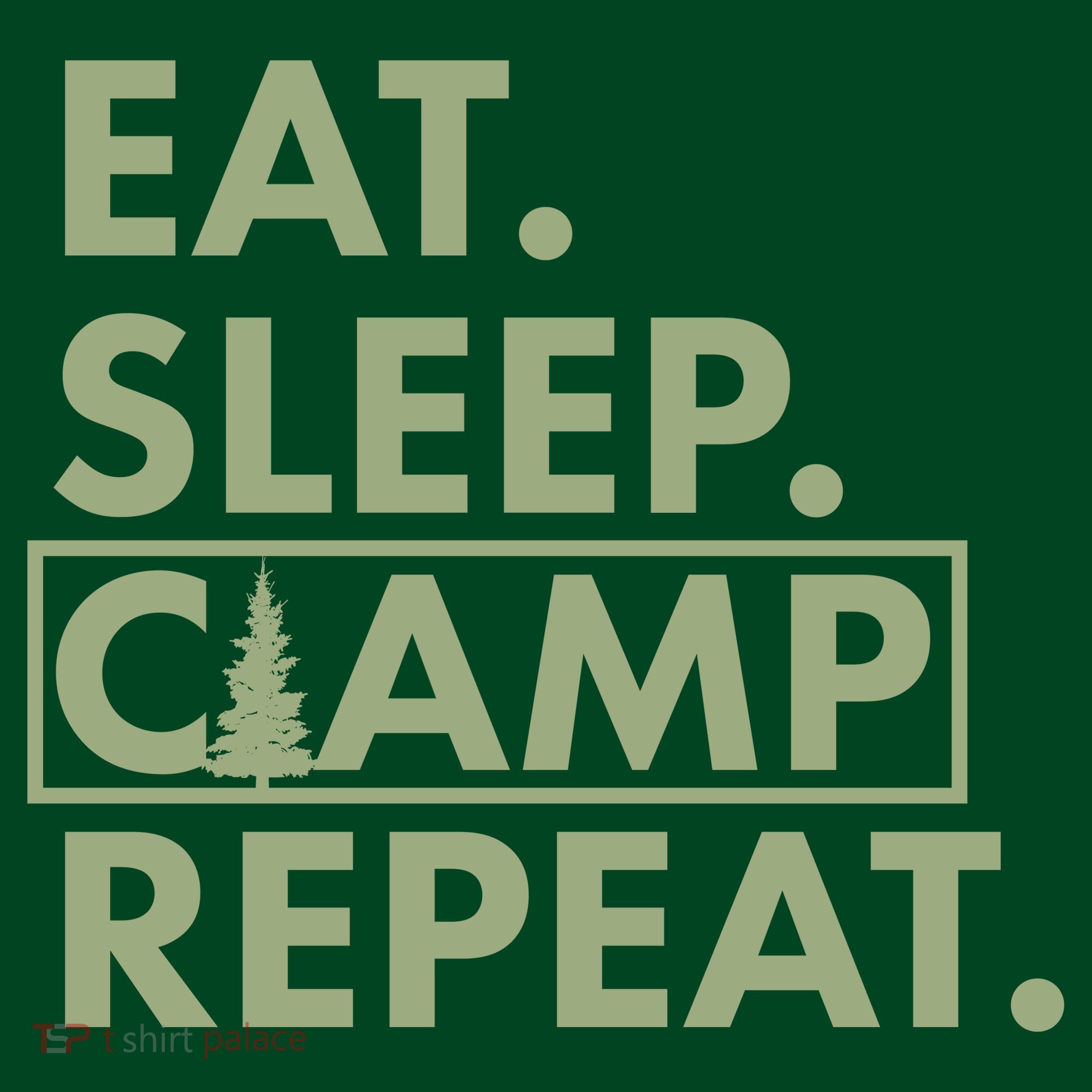 Eat Sleep Camp Repeat Camping Fan Long Sleeve Shirt