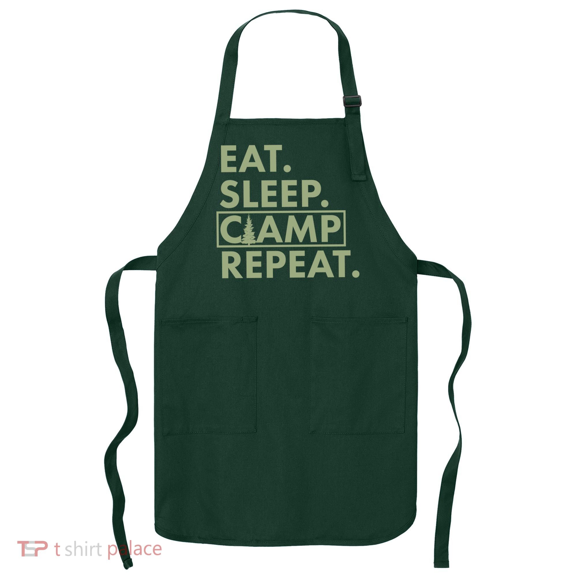 Eat Sleep Camp Repeat Camping Fan Apron