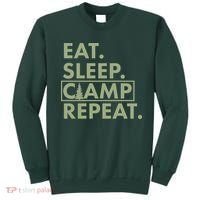Eat Sleep Camp Repeat Camping Fan Sweatshirt thumb 0
