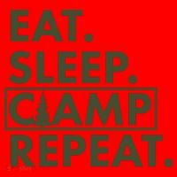Eat Sleep Camp Repeat Camping Fan Santa Hat thumb 1