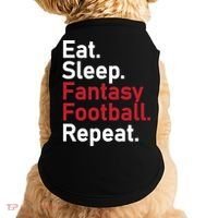 Eat Sleep Fantasy Football Repeat Doggie Tank thumb 0