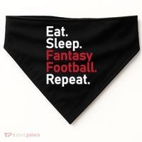 Eat Sleep Fantasy Football Repeat USA-Made Doggie Bandana thumb 0