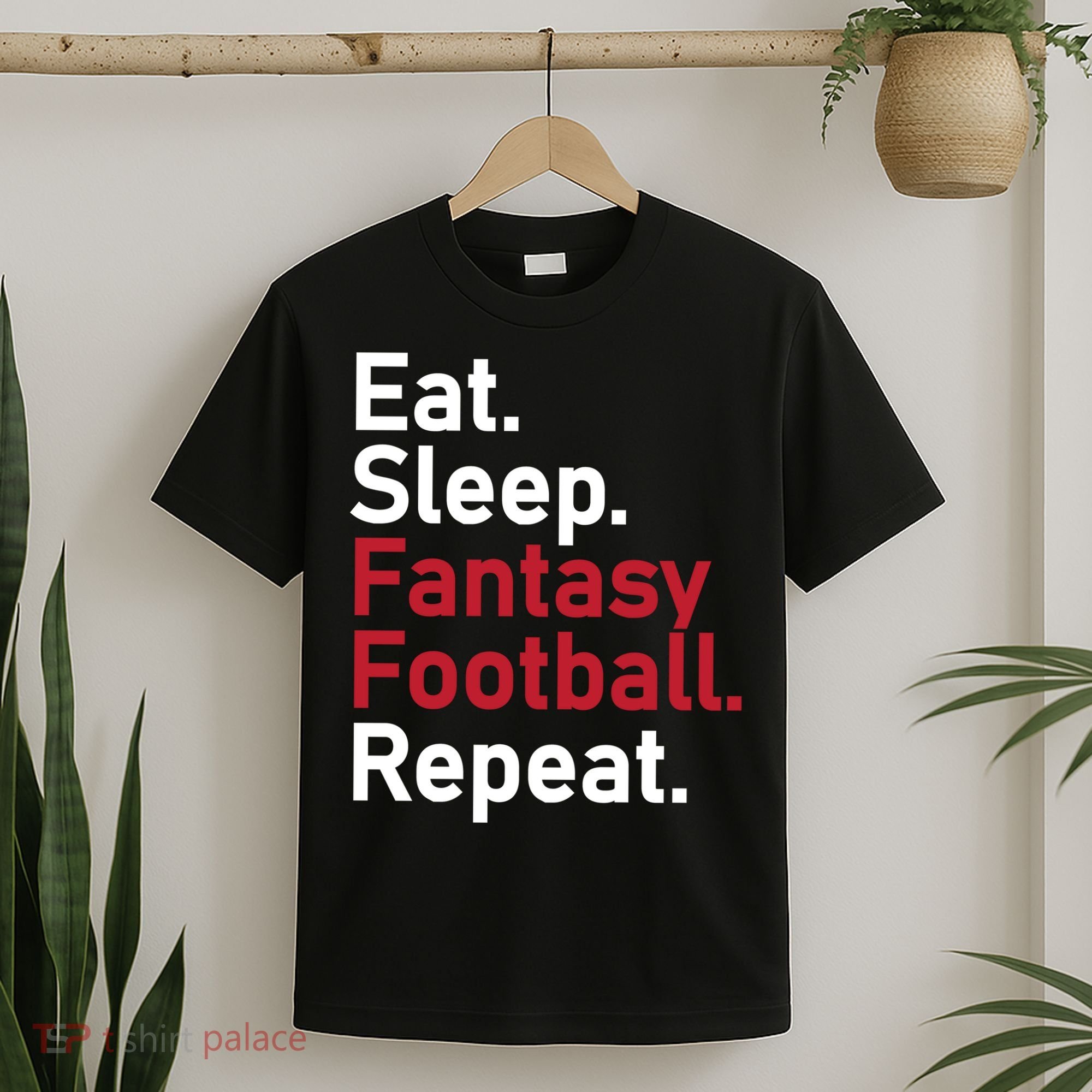 Eat Sleep Fantasy Football Repeat T-Shirt