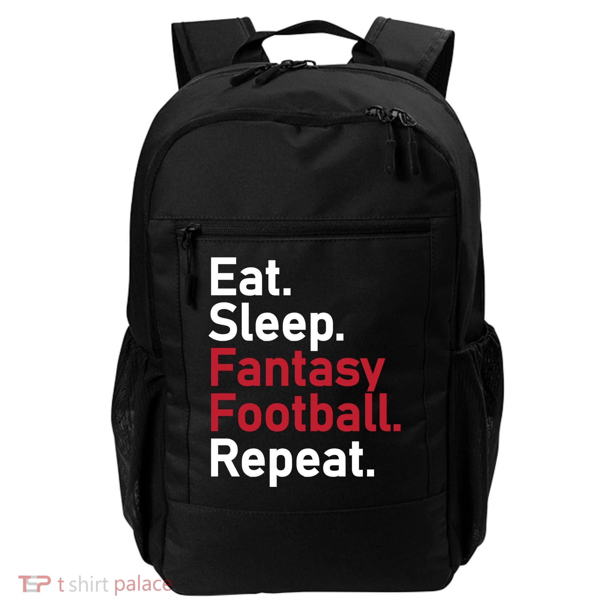 Eat Sleep Fantasy Football Repeat Backpack
