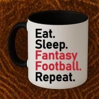 Eat Sleep Fantasy Football Repeat Coffee Mug thumb 2