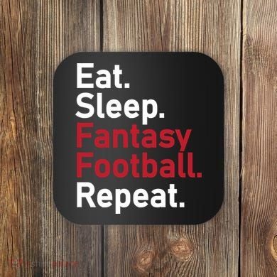 Eat Sleep Fantasy Football Repeat Coaster
