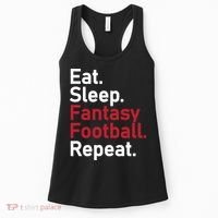 Eat Sleep Fantasy Football Repeat Women's Tank Top thumb 0