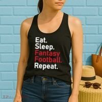 Eat Sleep Fantasy Football Repeat Women's Tank Top thumb 2
