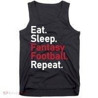 Eat Sleep Fantasy Football Repeat Tank Top thumb 0