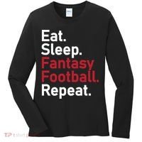 Eat Sleep Fantasy Football Repeat Women's Long Sleeve Shirt thumb 0