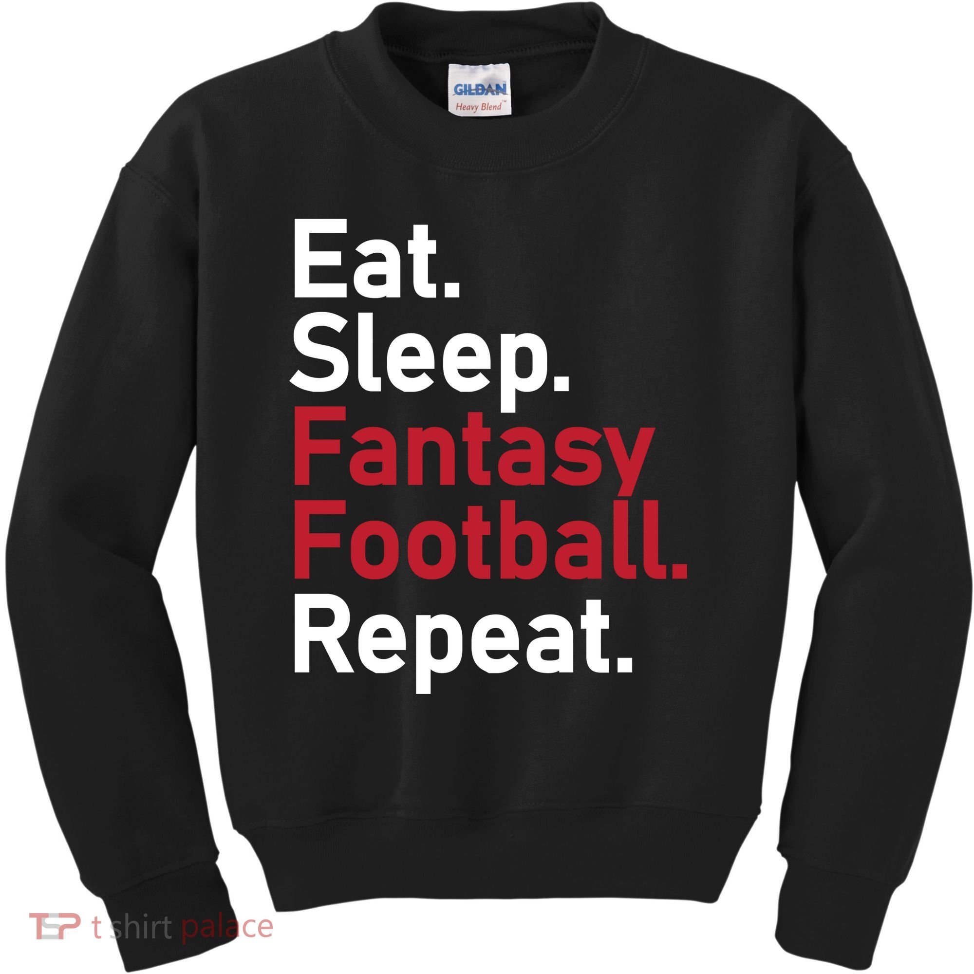 Eat Sleep Fantasy Football Repeat Kids Sweatshirt