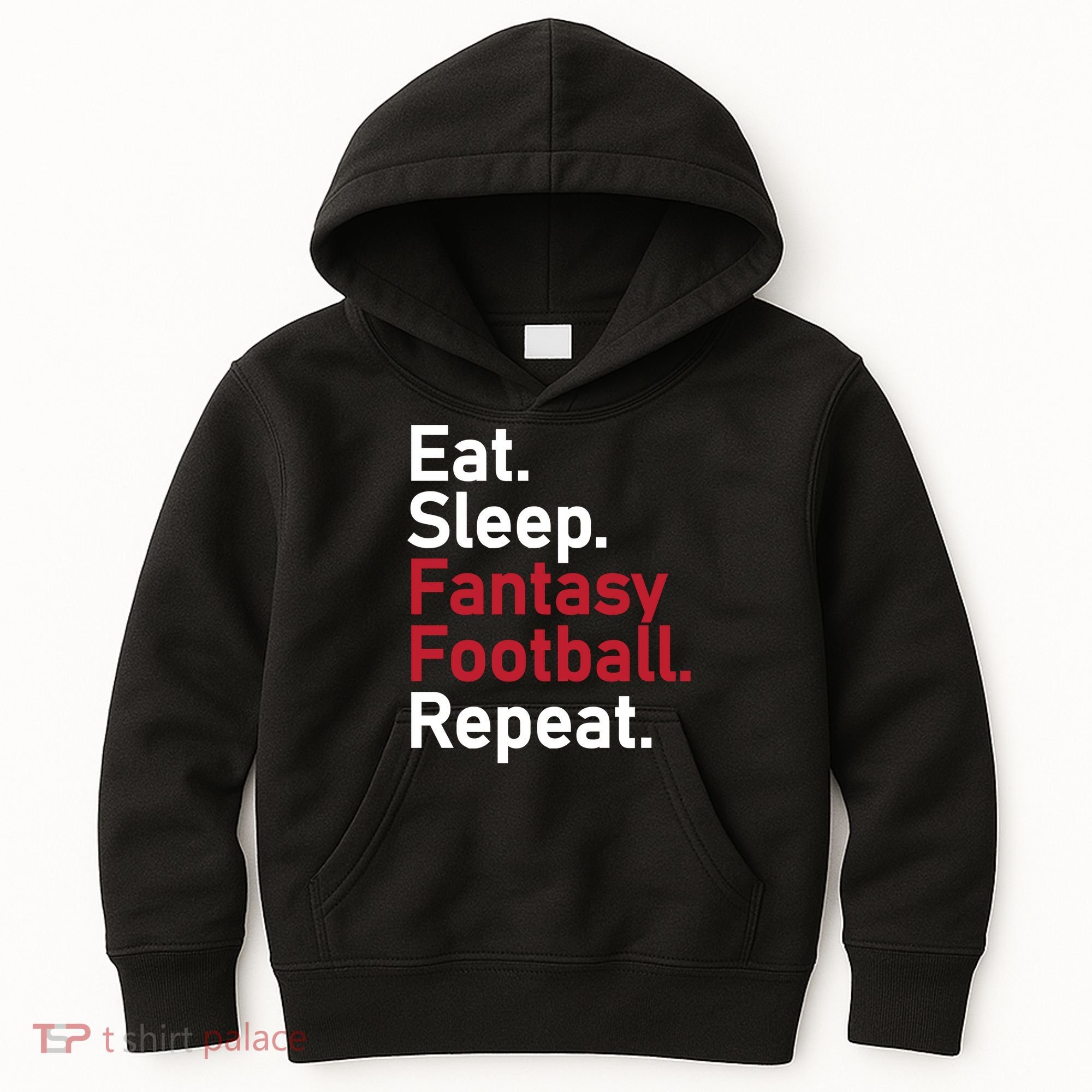 Eat Sleep Fantasy Football Repeat Kids Hoodie