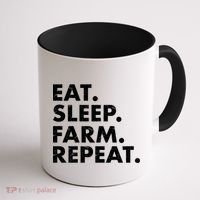 Eat Sleep Farm Repeat Coffee Mug thumb 1