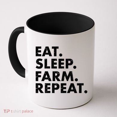 Eat Sleep Farm Repeat Coffee Mug