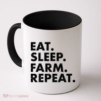 Eat Sleep Farm Repeat Coffee Mug thumb 0