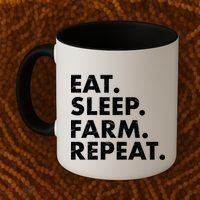 Eat Sleep Farm Repeat Coffee Mug thumb 2