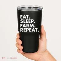 Eat Sleep Farm Repeat Tumbler thumb 2