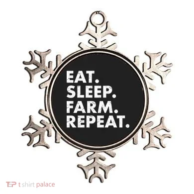 Eat Sleep Farm Repeat Ornament