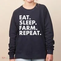 Eat Sleep Farm Repeat Women's Sweatshirt thumb 0