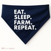 Eat Sleep Farm Repeat USA-Made Doggie Bandana thumb 0