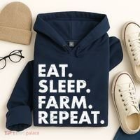 Eat Sleep Farm Repeat Hoodie thumb 4