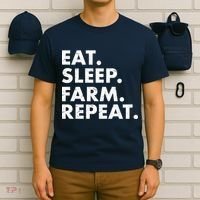 Eat Sleep Farm Repeat T-Shirt thumb 6