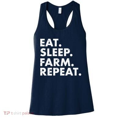 Eat Sleep Farm Repeat Women's Tank Top