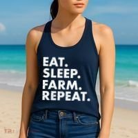 Eat Sleep Farm Repeat Women's Tank Top thumb 2