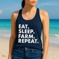 Eat Sleep Farm Repeat Women's Tank Top thumb 2