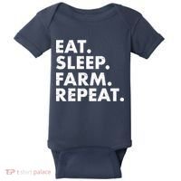 Eat Sleep Farm Repeat Baby Bodysuit thumb 0
