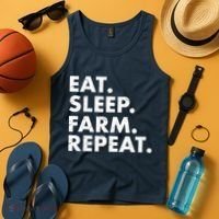 Eat Sleep Farm Repeat Tank Top thumb 4