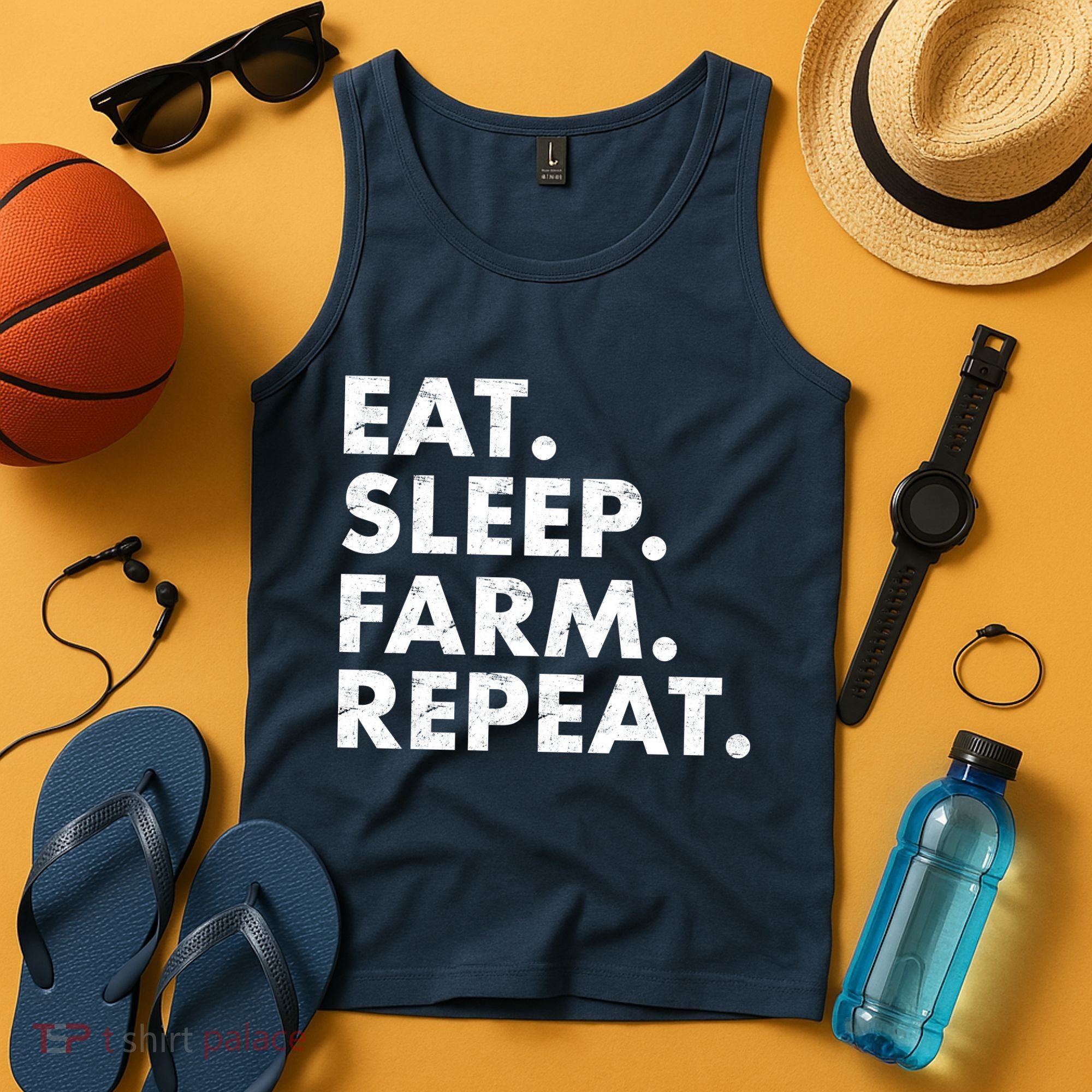Eat Sleep Farm Repeat Tank Top