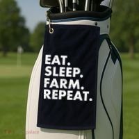 Eat Sleep Farm Repeat Golf Towel thumb 2