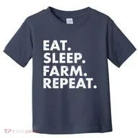 Eat Sleep Farm Repeat Toddler T-Shirt thumb 0