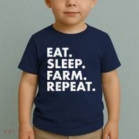 Eat Sleep Farm Repeat Toddler T-Shirt thumb 2