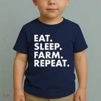 Eat Sleep Farm Repeat Toddler T-Shirt thumb 2