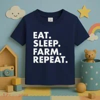 Eat Sleep Farm Repeat Toddler T-Shirt thumb 3