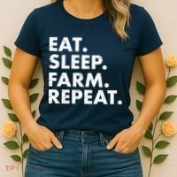 Eat Sleep Farm Repeat Women's T-Shirt thumb 2