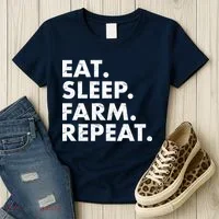 Eat Sleep Farm Repeat Women's T-Shirt thumb 3